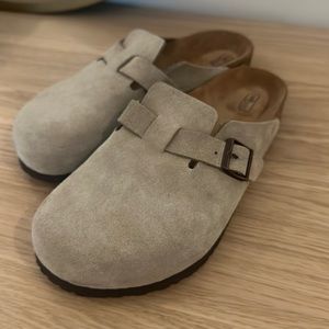 Birkenstock Boston Clog Wide Version Size Regular/Wide 40 (Taupe)